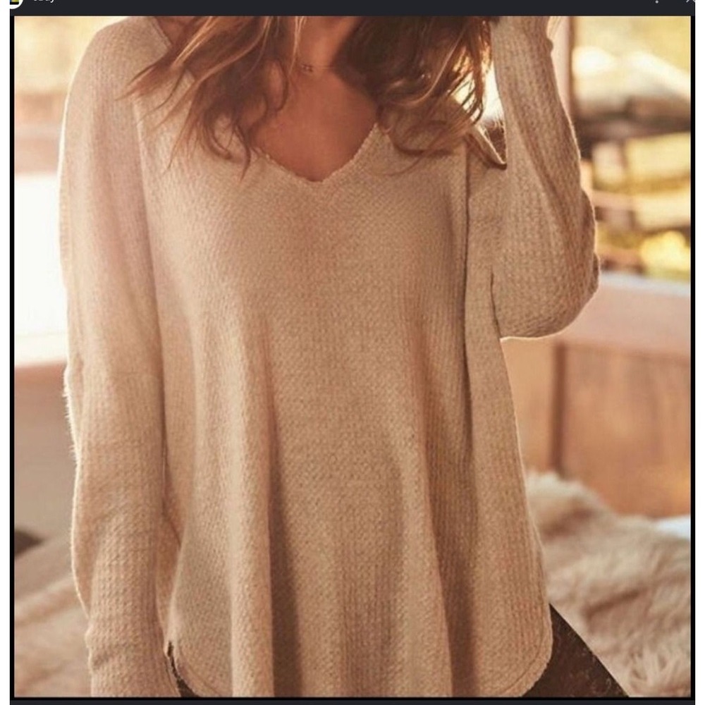 Out From Under Waffle Knit V-Neck